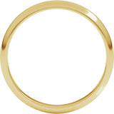 10K Yellow Gold 3 mm Half Round Band Size 6