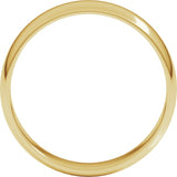 14K Yellow Gold 5 mm Lightweight Half Round Band Size 5