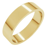 18K Yellow Gold 5 mm Flat Band Size 9