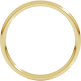14K Yellow Gold 1.5 mm Comfort-Fit Full Round Band Size 5.5