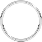14K White Gold 1.5 mm Comfort-Fit Full Round Band Size 5.5