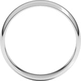14K White Gold 5 mm Lightweight Half Round Band Size 10