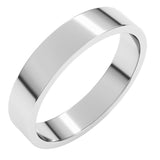 10K White Gold 4 mm Flat Band Size 9.5