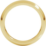 14K Yellow Gold 3.5 mm Comfort-Fit Half Round Band Size 5
