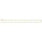 14K Yellow Gold-Filled 1.6 mm Multi-Color Enamel Bead Paperclip-Style 18" Chain