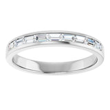 14K White Gold 3/4 CTW Natural Diamond Band