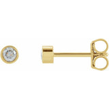 14K Yellow Gold 1/3 CTW Lab-Grown Diamond Micro Bezel-Set Earrings