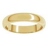 10K Yellow Gold 4 mm Half Round Band Size 8.5