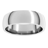 Platinum 6 mm Lightweight Comfort-Fit Half Round Band Size 9
