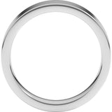 10K White Gold 5 mm Comfort-Fit Flat Band Size 9.5