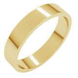 14K Yellow Gold 4 mm Flat Band Size 9