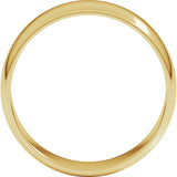 14K Yellow Gold 6 mm Lightweight Half Round Band Size 12