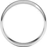 14K White Gold 6 mm Lightweight Half Round Band Size 12.5