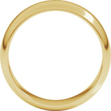 14K Yellow Gold 6 mm Half Round Band Size 12.5