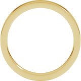 18K Yellow Gold 3 mm Comfort-Fit Flat Band Size 6