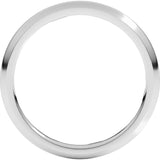 Sterling Silver 2 mm Comfort-Fit Half Round Band Size 7.5