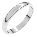 Sterling Silver 3 mm Half Round Band Size 4
