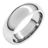 Sterling Silver 6 mm Comfort-Fit Half Round Band Size 13.5