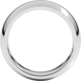 Sterling Silver 7 mm Comfort-Fit Half Round Band Size 12