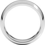 Sterling Silver 8 mm Comfort-Fit Half Round Band Size 12.5