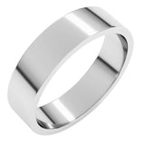 14K White Gold 5 mm Flat Band Size 5