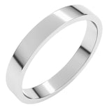 14K White Gold 3 mm Flat Band Size 7