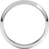 14K White Gold 4 mm Half Round Band Size 10.5