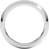 Platinum 5 mm Comfort-Fit Half Round Band Size 8.5