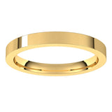 18K Yellow Gold 2.5 mm Comfort-Fit Flat Band Size 7