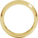 14K Yellow Gold 7 mm Comfort-Fit Half Round Band Size 13