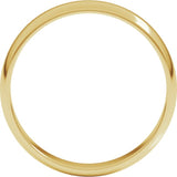 10K Yellow Gold 4 mm Lightweight Half Round Band Size 11