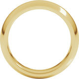 14K Yellow Gold 6 mm Comfort-Fit Half Round Band Size 7
