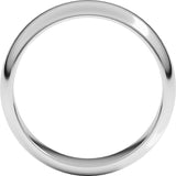 14K White Gold 6 mm Half Round Band Size 5