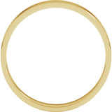 14K Yellow Gold 3 mm Ultra-Lightweight Flat Band Size 10