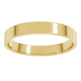 14K Yellow Gold 3 mm Ultra-Lightweight Flat Band Size 7