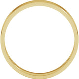 14K Yellow Gold 4 mm Ultra-Lightweight Flat Band Size 8