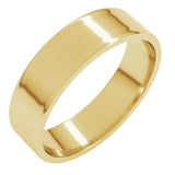 14K Yellow Gold 5 mm Ultra-Lightweight Flat Band Size 10
