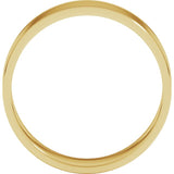 14K Yellow Gold 6 mm Ultra-Lightweight Flat Band Size 8