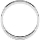 14K White Gold 6 mm Ultra-Lightweight Flat Band Size 9.5