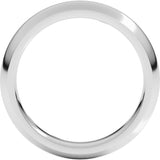 10K White Gold 4 mm Comfort-Fit Half Round Band Size 7