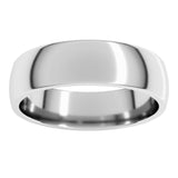14K White Gold 5.5 mm Lightweight Comfort-Fit Half Round Band Size 8.5