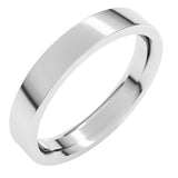 10K White Gold 3.5 mm Comfort-Fit Flat Band Size 9