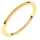 10K Yellow Gold 1 mm Flat Band Size 11.5