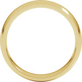 14K Yellow Gold 5 mm Lightweight Comfort-Fit Half Round Band Size 4