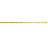 14K Gold 1.5mm Round Wheat Chain 