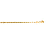 14K Gold 2mm Diamond Cut Royal Rope Chain