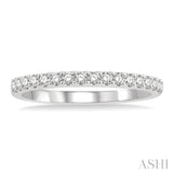1/3 Ctw Round Cut Diamond Wedding Band in 14K White Gold