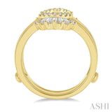 1/2 Ctw Baguette and Round Cut Diamond Tiara Insert Ring in 14K Yellow Gold