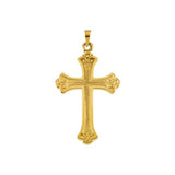 14K Yellow Cross Pendant