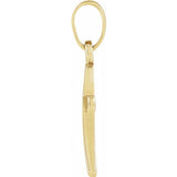 14K Yellow Cross Pendant